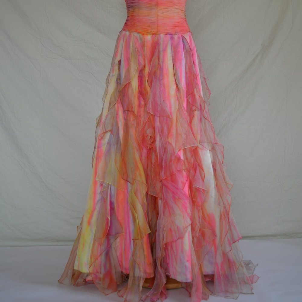 New Bohemian Prom Wedding Dress formal Gala Gown Pink yellow orange purple 6 8 M - Picture 8 of 16